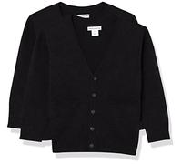 Amazon Essentials Rebecas en algodón Liso Unisex Niño, Pack de 2, Negro, 5 años