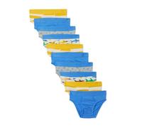 Amazon Essentials Ropa interior de punto de algodón Niños, Paquete de 10, Tiburones, Estrellas, Rayas, 11-12 años