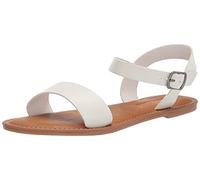 Amazon Essentials Sandalia con Hebillas de Dos Tiras Mujer, Blanco, 47 EU