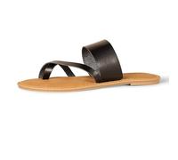Amazon Essentials Sandalia de Dedo con Una Banda Mujer, Negro, 35 EU