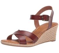 Amazon Essentials Sandalia Tipo Alpargata con Cuña Mujer, Marrón, 43 EU
