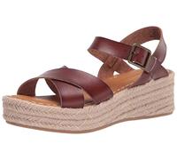 Amazon Essentials Sandalia Tipo Alpargata con Plataforma Plana Mujer, Marrón, 36 EU