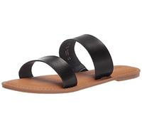 Amazon Essentials Sandalias de dos bandas para mujer, color negro, talla 9.5