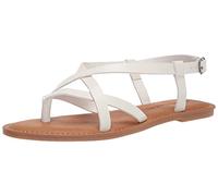 Amazon Essentials Sandalias de Tiras Informal Mujer, Blanco, 39 EU Ancho