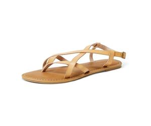 Amazon Essentials Sandalias de Tiras Informal Mujer, Natural, 42 EU