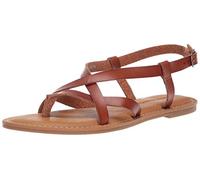 Amazon Essentials Sandalias de Tiras Mujer, Bronceado, 38.5 EU Ancho