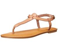 Amazon Essentials Sandalias Informales de Dedo con Tira en el Tobillo Mujer, Camel, 41 EU