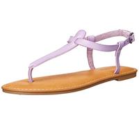 Amazon Essentials Sandalias Informales de Dedo con Tira en el Tobillo Mujer, Lavanda, 43 EU Ancho