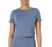 Amazon Essentials Suave y Ligera Camiseta Deportiva Corta de Algodón con Cuello Redondo y Manga Corta para Entrenamiento y Yoga Mujer, Gris Pizarra, XL