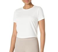 Amazon Essentials Suave y Ligera Camiseta Deportiva Corta de Algodón con Cuello Redondo y Manga Corta para Entrenamiento y Yoga Mujer, Blanco, XXL