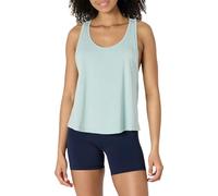 Amazon Essentials Suave y Ligera Camiseta Deportiva de Algodón sin Mangas, con Tirantes y Sisas Grandes, Corte Holgado y Espalda Cruzada para Entrenamiento y Yoga Mujer, Azul Claro, XS