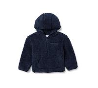 Amazon Essentials Sudadera con Capucha de Sherpa con Media Cremallera Niño, Azul Marino, 11-12 años