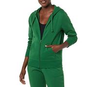 Amazon Essentials Sudadera con Capucha de vellón de Rizo francés con Cremallera Completa para Mujer (Disponible en Tallas Grandes), Verde, Talla S