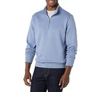 Amazon Essentials Sudadera de forro polar con cremallera de un cuarto de manga larga para hombre, azul, XL