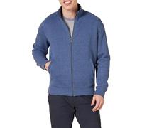 Amazon Essentials Sudadera de Forro Polar con Cremallera y Cuello Semicisne, Corte Estándar y Peso Medio Hombre, Azul Mezcla, S