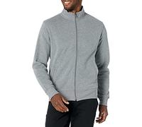 Amazon Essentials Sudadera de Forro Polar con Cremallera y Cuello Semicisne, Corte Estándar y Peso Medio Hombre, Gris Claro Mezcla, L