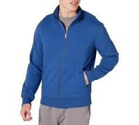 Amazon Essentials Sudadera de Forro Polar con Cuello Perkins y Cremallera Completa Hombre, Azul, L