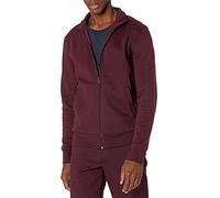 Amazon Essentials Sudadera de Forro Polar con Cuello Perkins y Cremallera Completa Hombre, Burdeos, XL