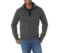 Amazon Essentials Sudadera de Forro Polar con Cuello Perkins y Cremallera Completa Hombre, Carbón Mezcla, L