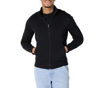 Amazon Essentials Sudadera de Forro Polar con Cuello Perkins y Cremallera Completa Hombre, Negro, L
