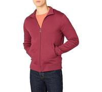 Amazon Essentials Sudadera de Forro Polar con Cuello Perkins y Cremallera Completa Hombre, Rojo, XL