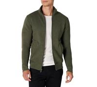 Amazon Essentials Sudadera de Forro Polar con Cuello Perkins y Cremallera Completa Hombre, Verde Oliva Mezcla, XS