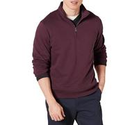 Amazon Essentials Sudadera de Manga Larga con Forro Polar y Cierre de un Cuarto Hombre, Burdeos, XXL