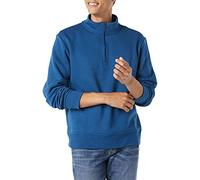 Amazon Essentials Sudadera de Manga Larga con Forro Polar y Cierre de un Cuarto Hombre, Cian Oscuro, S