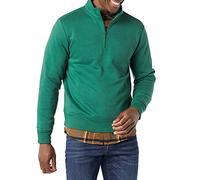 Amazon Essentials Sudadera de Manga Larga con Forro Polar y Cierre de un Cuarto Hombre, Verde, L