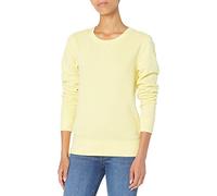 Amazon Essentials Sudadera de vellón de rizo francés con cuello redondo para mujer (disponible en tallas grandes), color amarillo claro, talla XS