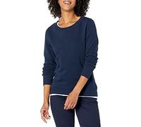 Amazon Essentials Sudadera de vellón de rizo francés con cuello redondo para mujer (disponible en tallas grandes), color azul marino, talla XXL
