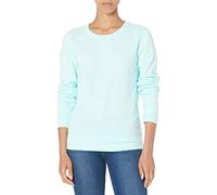 Amazon Essentials Sudadera de vellón de rizo francés con cuello redondo para mujer (disponible en tallas grandes), color azul aguamarina, talla L