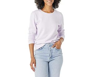 Amazon Essentials Sudadera de vellón de rizo francés con cuello redondo para mujer (disponible en tallas grandes), color lila, talla M