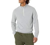 Amazon Essentials Sudadera Ligera de Rizo francés con Cremallera de un Cuarto para Hombre, Color Gris Claro Jaspeado, Talla XS