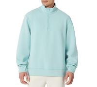 Amazon Essentials Sudadera Transpirable de Corte Holgado con Cremallera de un Cuarto Hombre, Azul Claro, S