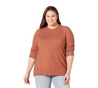 Amazon Essentials Suéter de Manga Larga Suave al Tacto para Mujer, de Ajuste clásico, con Cuello Redondo y Color Caramelo,