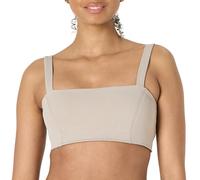 Amazon Essentials Sujetador Deportivo FormFlex, Palabra de Honor, Suave y Ligero, con Tirantes Ajustables Mujer, Gris Topo, XS