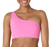 Amazon Essentials Sujetador Deportivo FormFlex, Suave y Ligero, con un Solo Tirante y Tiras Cruzadas en la Espalda Mujer, Rosa Flamenco, XXL