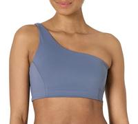 Amazon Essentials Sujetador Deportivo FormFlex, Suave y Ligero, con un Solo Tirante y Tiras Cruzadas en la Espalda Mujer, Gris Pizarra, L