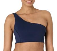 Amazon Essentials Sujetador Deportivo FormFlex, Suave y Ligero, con un Solo Tirante y Tiras Cruzadas en la Espalda Mujer, Azul Marino, XXL