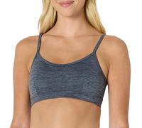 Amazon Essentials Sujetador Deportivo para Yoga de FormFlex, Suave y Ligero, con Tirantes Finos, de Tejido Jaspeado Mujer, Pizarra Teñido Multicolor, M