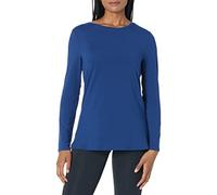 Amazon Essentials Tech - Camiseta de manga larga elástica para mujer (disponible en tallas grandes), color azul marino, talla S