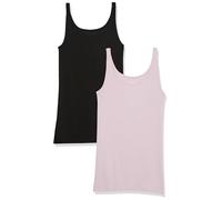 Amazon Essentials Top ajustado sin mangas y con tirantes finos Mujer, Paquete de 2, Lila/Negro, XS