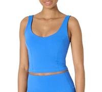 Amazon Essentials Top Corto de Tirantes Deportivo de Tejido FormFlex Ultrasuave con Soporte Ligero y Sujetador Mujer, Azul Océano, S