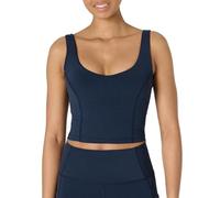 Amazon Essentials Top Corto de Tirantes Deportivo de Tejido FormFlex Ultrasuave con Soporte Ligero y Sujetador Mujer, Azul Marino, XL