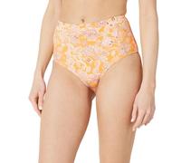 Amazon Essentials Traje de baño de Cintura Alta para Mujer (Disponible en Tallas Grandes), Amarillo Multicolor Floral, Talla M