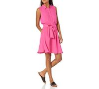 Amazon Essentials Vestido Camisero Tejido sin Mangas para Mujer, Color Rosa Brillante, Talla L