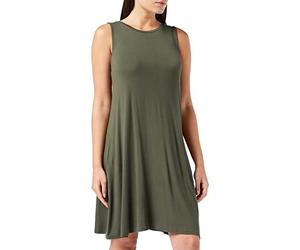 Amazon Essentials Vestido Camiseta sin Mangas con Corte Acampanado (Disponible en Tallas Grandes) Mujer