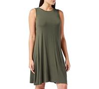 Amazon Essentials Vestido con Vuelo sin Mangas (Talla Grande Disponible) Mujer, Verde Oliva Oscuro, XS