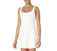 Amazon Essentials Vestido de Tenis Deportivo de FormFlex Supersuave, con Bodi, Sujetador y Pantalones Cortos Incorporados Mujer, Blanco, XXL